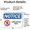 Signmission Sterilization Area Sign With Symbol, 7 in W x Rectangle, Vinyl Decal OS-2PACK-NS-D-57-L-18467 - alternate 3